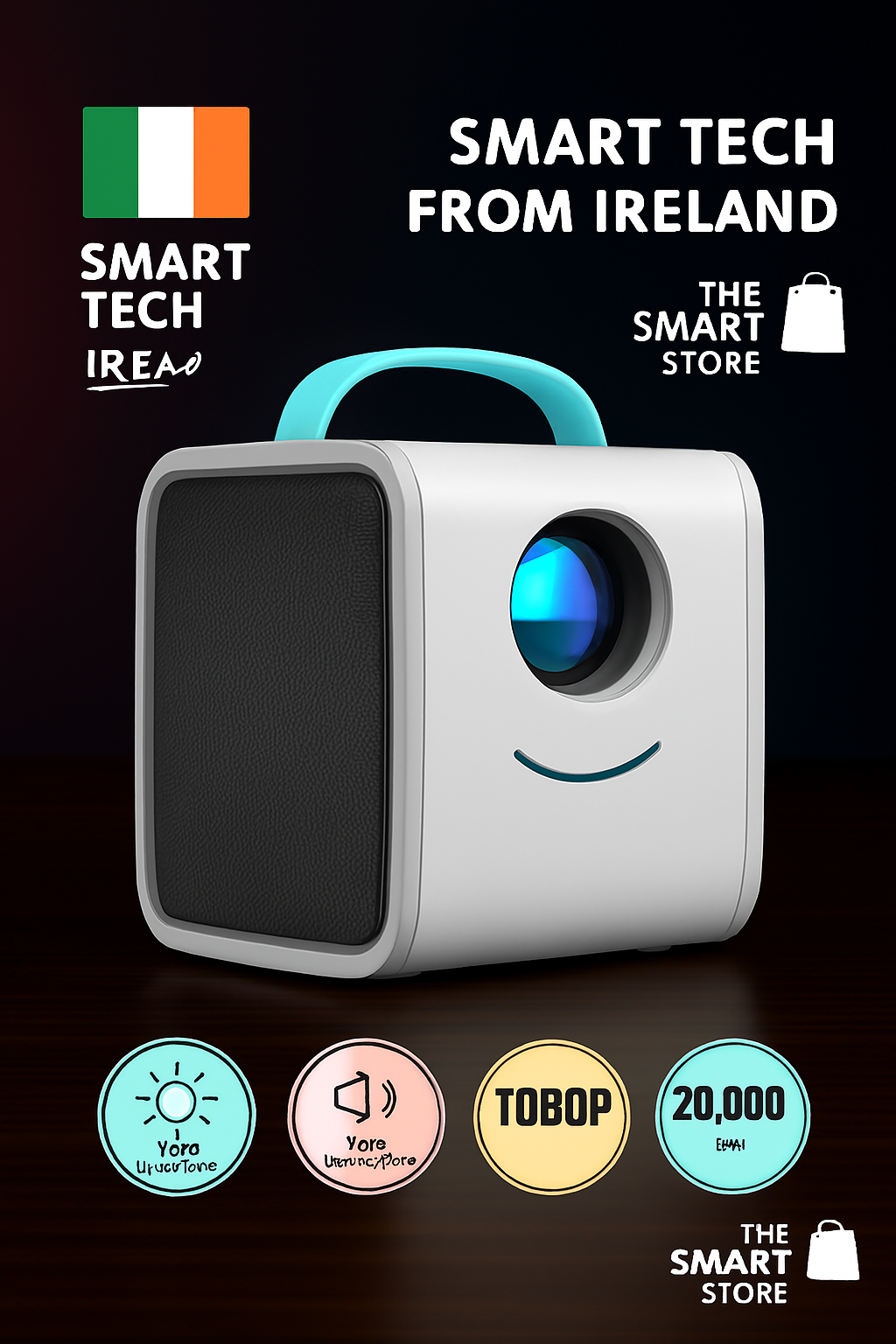 Q2 Mini Projector 700 Lumens Portable Beamer USB AV Port LED Beam Box