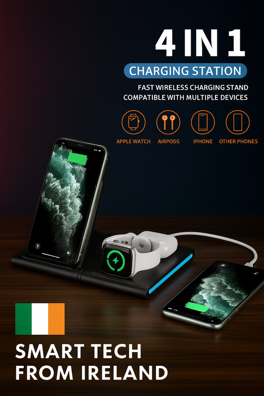 Magnetic Power Tiles 4 In 1 Wireless Charging Station